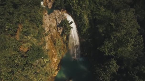 Водопад в горах. — стоковое видео