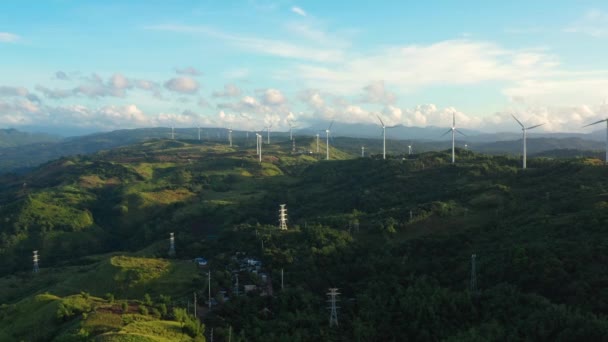 Windmolenpark. Filippijnen, Luzon — Stockvideo