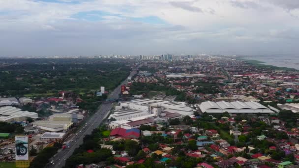 Manila, la capital de Filipinas, vista aérea. — Vídeo de stock