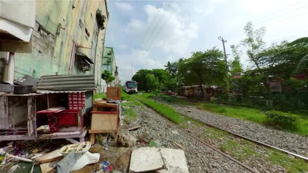마닐라 시의 철도 시스템. 필리핀. — 비디오