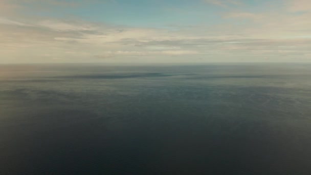 Seascape, blue sea, sky with clouds and islands — Stock Video
