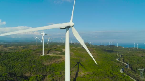 Luftfoto af vindmøllepark. – Stock-video
