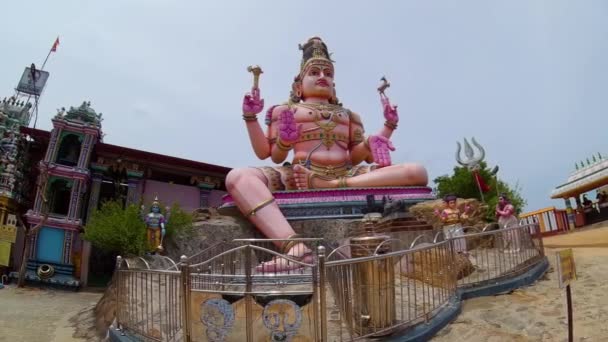 Hindu Tamil Kovil Temple. Thirukoneswaram Kovil. Sri Lanka, Trincomalee. — Stock Video