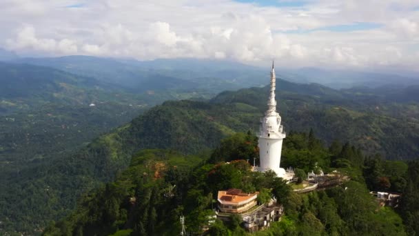 Ambuluwawa berg en tempel complex. Sri Lanka — Stockvideo