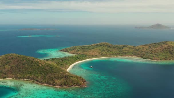 熱帯の島と砂浜,フィリピン,パラワン — ストック動画