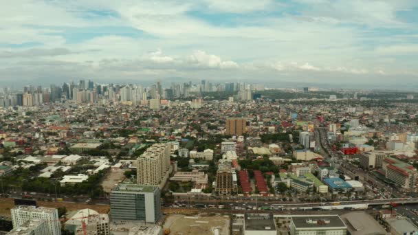 Makati City Jest Jedną Najbardziej Rozwiniętych Dzielnic Biznesowych Metro Manila — Wideo stockowe