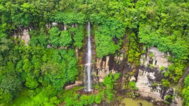 Beautiful waterfall in the rainforest. Sri Lanka.
