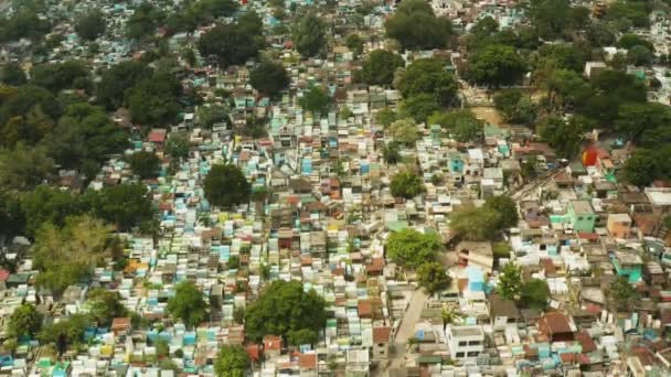 Északi Temető Manila Felülről Egy Turisztikai Hely Ahol Helyi Szegények — Stock videók