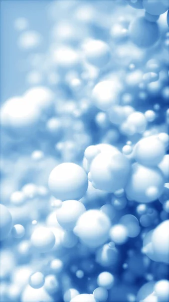 Contexto abstrato de esferas 3d. Bolhas de pastel de plástico moderno. Conceito de física da ciência nano renderização bolas brilhantes — Fotografia de Stock