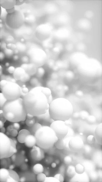 Contexto abstrato de esferas 3d. Bolhas de pastel de plástico moderno. Conceito de física da ciência nano renderização bolas brilhantes Imagem De Stock