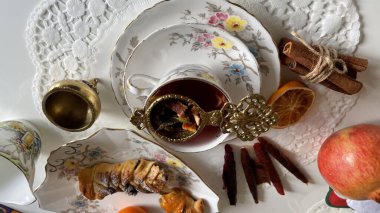 winter mood and elegant decorations for a cozy rest