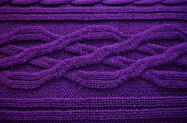 Eine Fotografie Eines Violetten Pullovers Mit Ausgeprägter Struktur — Stockfoto