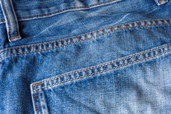 Back Pocket Jeans Pants Close — Stock Photo, Image