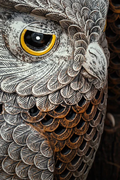 Terracotta Owls Decorate Garden — Stock Photo, Image