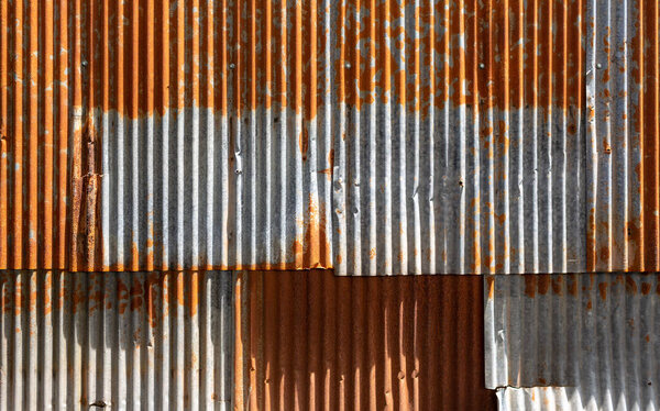 Old and rusty damaged galvanized texture.Grunge texture of old rusty metal with scratches and cracks background.