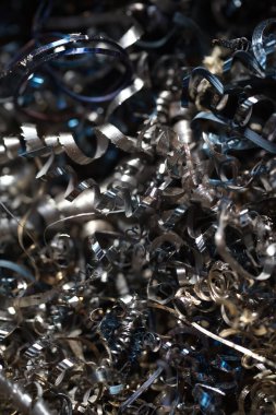 Close up of scrap metal background.
