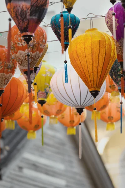 Цветные Фонари Время Фестиваля Фонарей Китайские Новогодние Украшения — стоковое фото