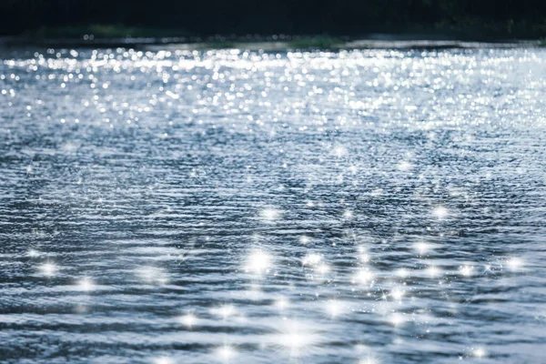 Onda Acqua Morbida Liscia Ondulazione Con Bokeh Astratto Luminoso Sfocato — Foto Stock