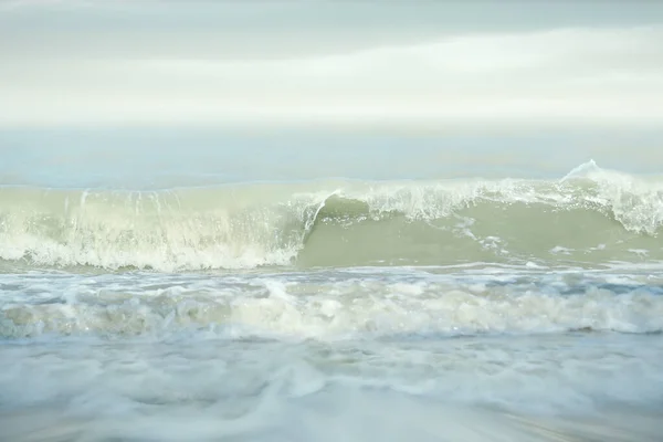 Mise Point Douce Ton Vague Mer Sur Plage Sable Photos De Stock Libres De Droits