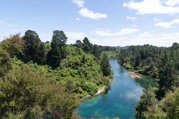 Waikato Ποταμός Κάτω Στο Φυσικό Τοπίο Στο Taupo Όπως Ρέει — Φωτογραφία Αρχείου