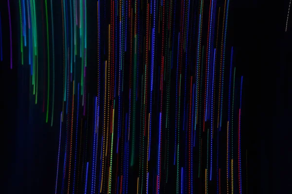 Colored Light Stripes Background Using Intentional Camera Movement Black Background — Stockfoto