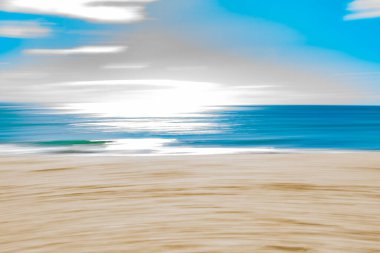 Impressionist summer beach scene background