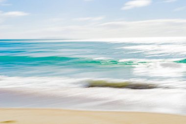 Impressionist summer beach scene background