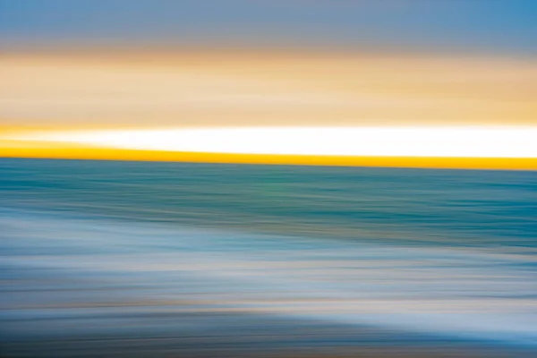 Impressionistische Abstrakte Wirkung Von Strand Und Meer Langzeitbelichtung Und Mit — Stockfoto