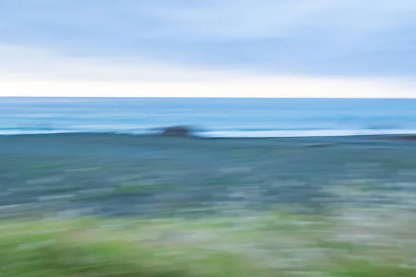 Coastal Abstract Art Long Exposure Intentional Camera Movement Dusk Kaha — Stock Photo, Image