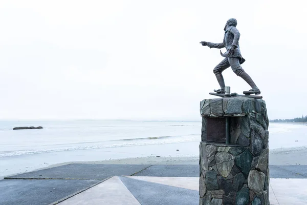 Gisborne Neuseeland Februar 2022 Gedenkstatue Des Jungen Nick Weist Charakteristisch — Stockfoto