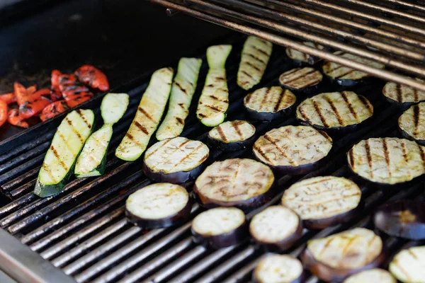 Cuisson Des Légumes Sur Barbecue — Photo