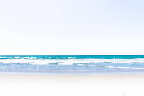 Ocean View Turquoise Sea Horizon Minimalist Style Papamoa Tauranga New — Stock Photo, Image