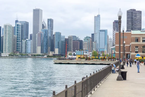 Чикаго Штат Иллинойс Сша Августа 2015 Года Городской Коммерческий Горизонт — стоковое фото