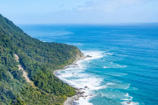 Vista Aérea Fiordland Litoral South Island Nova Zelândia — Fotografia de Stock