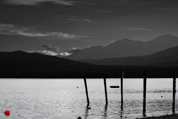 Anau Gölü Kıyı Şeridi Gölü Üzerinden Keplar Dağları Yeni Zelanda — Stok fotoğraf