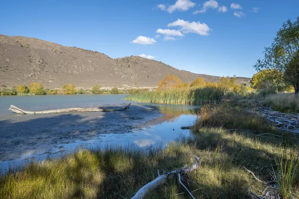 Lac Dunstan Ses Environs Aux Couleurs Automnales Cromwell South Island — Photo