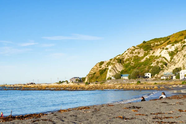 Kaikoura Nový Zéland Dubna 2022 Pohled Přes Záliv Kaikoura Molo — Stock fotografie