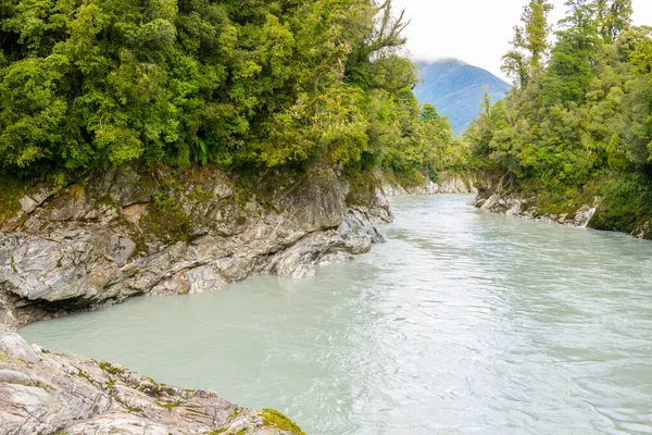 Rivière Hokitika Coulant Sur Côte Travers Les Gorges Pittoresques Hokitika — Photo