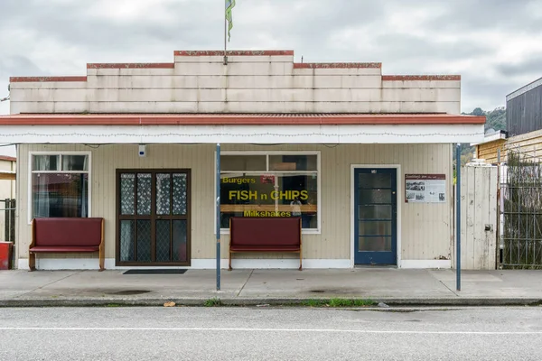 Reefton Nueva Zelanda Mayo 2022 Vieja Tienda Tienda Pescado Patatas — Foto de Stock