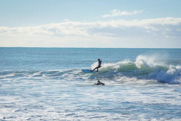 Kaikoura New Zealand May 2022 Stony Mangamaunu Beach Kaikoura Surf — Stockfoto