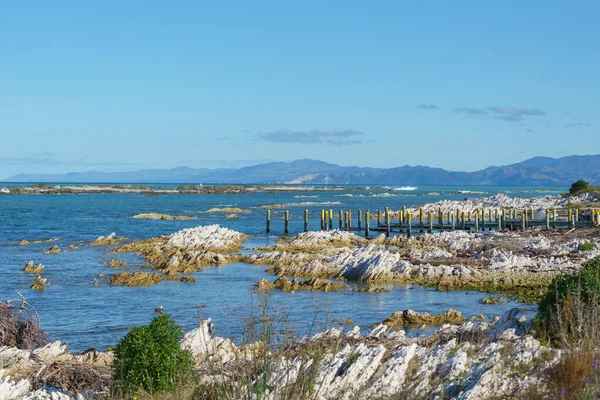 Kaikoura Coastal Views End Fyffe Quay New Zealand — Φωτογραφία Αρχείου