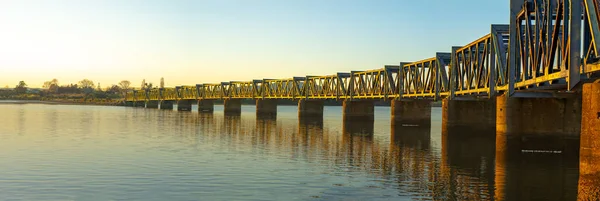 Tauranga Railway Bridge Downtown Matapihi Panorama — Stockfoto