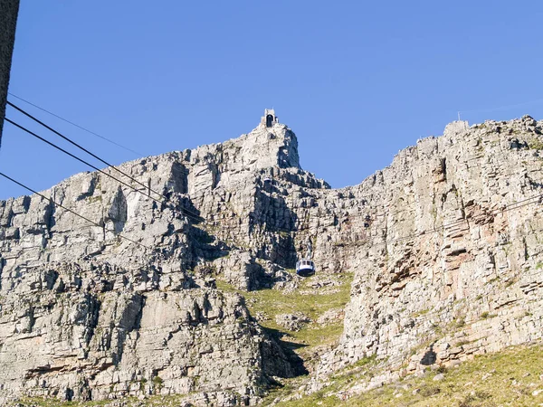 Table Mountain Cable Car Rising Station Top Famous Landmark — Stock Photo, Image