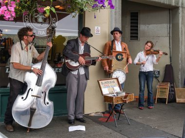 Seattle USA - July 20 2008; Buskers in Seattle city performing for earnings.