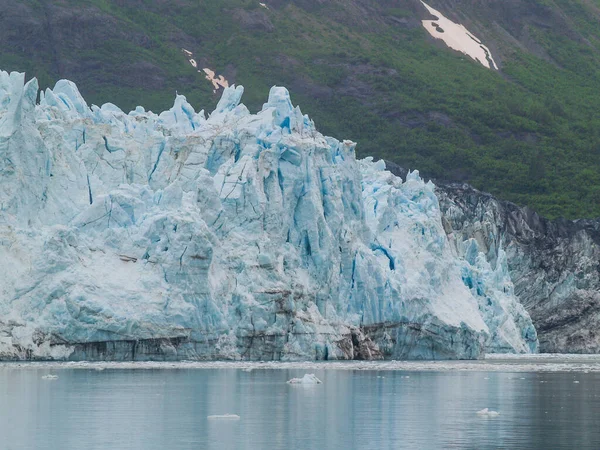 Glacial ice flows and sea ice in Alaska, USA.