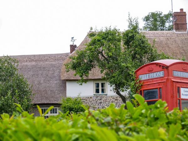 Традиційна Телефонна Будка Маленькому Англійському Селі Великій Британії — стокове фото