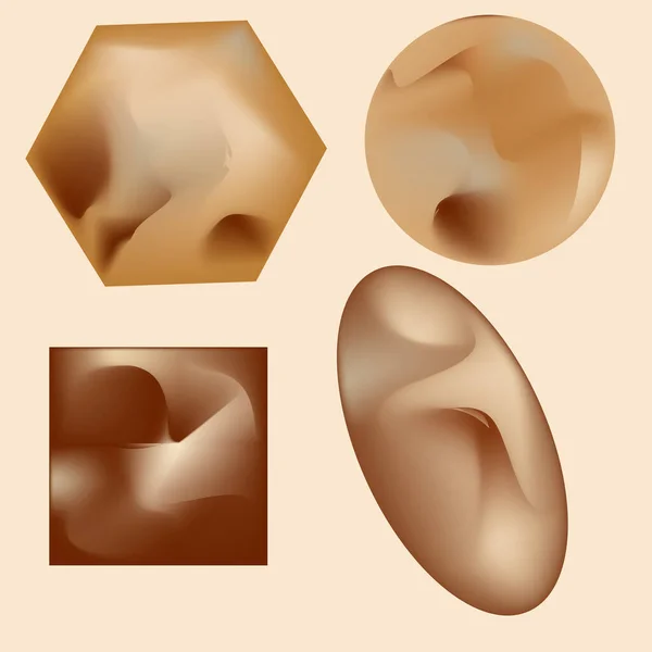 Ensemble Formes Arrière Plans Forme Cercle Ovale Triangle Polygone Couleurs — Image vectorielle
