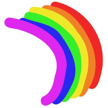 lgbt bayrağının renklerinde gökkuşağı.