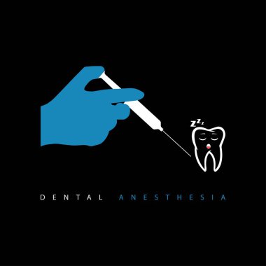 Bir anestezi şirketinin logosu. Dişçilikte anestezi