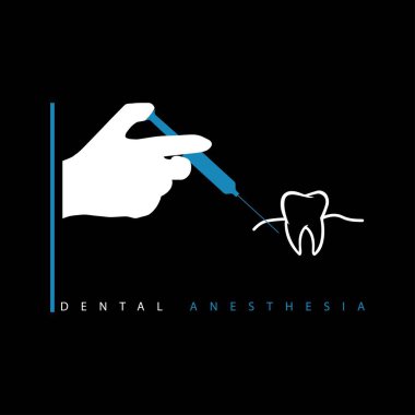 Bir anestezi şirketinin logosu. Dişçilikte anestezi